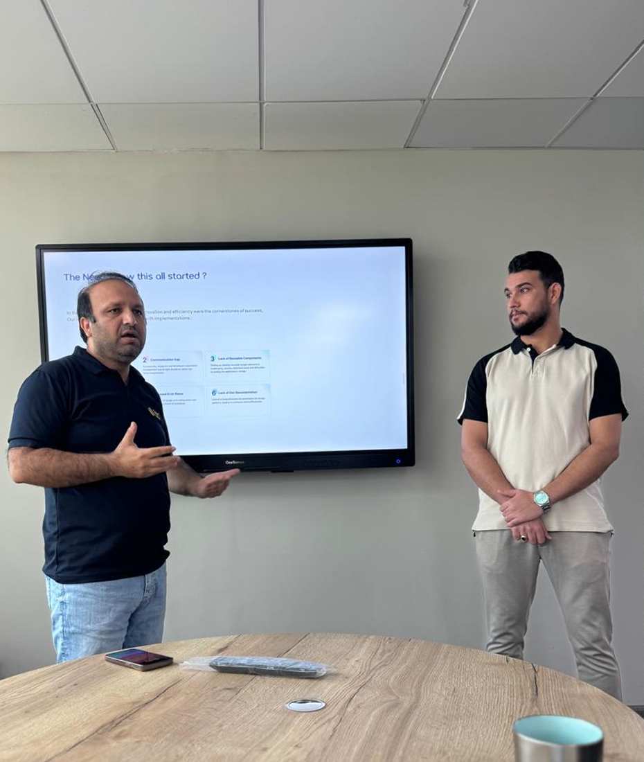 Co-presenting design system strategy with a colleague